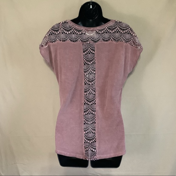 Danielle Womens Dove Lace Back Tee M - Picture 9 of 10